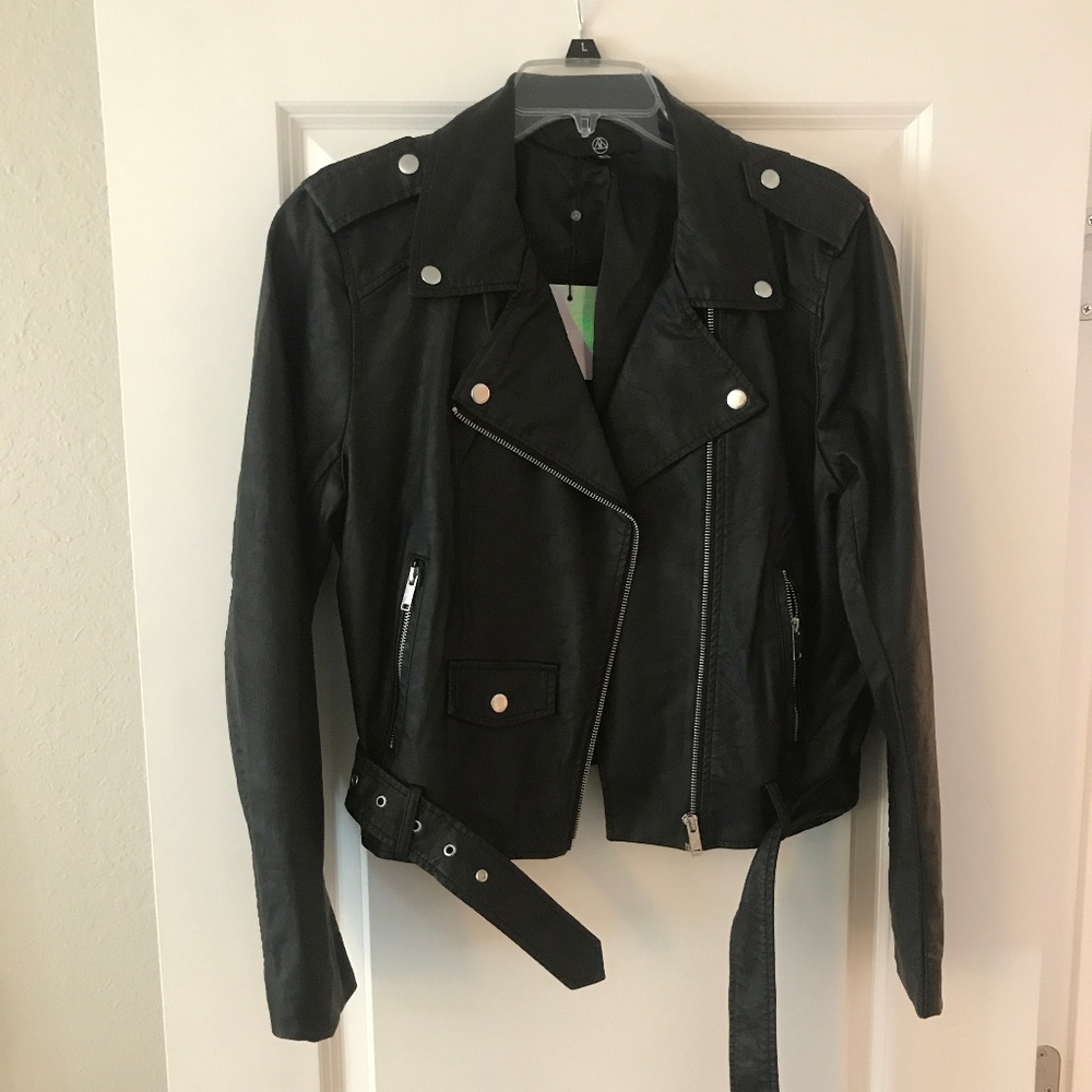 Black Faux Leather Jacket